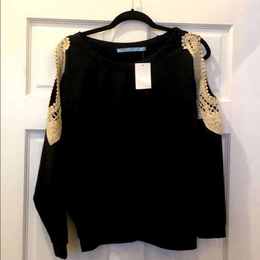 Cold shoulder sweater